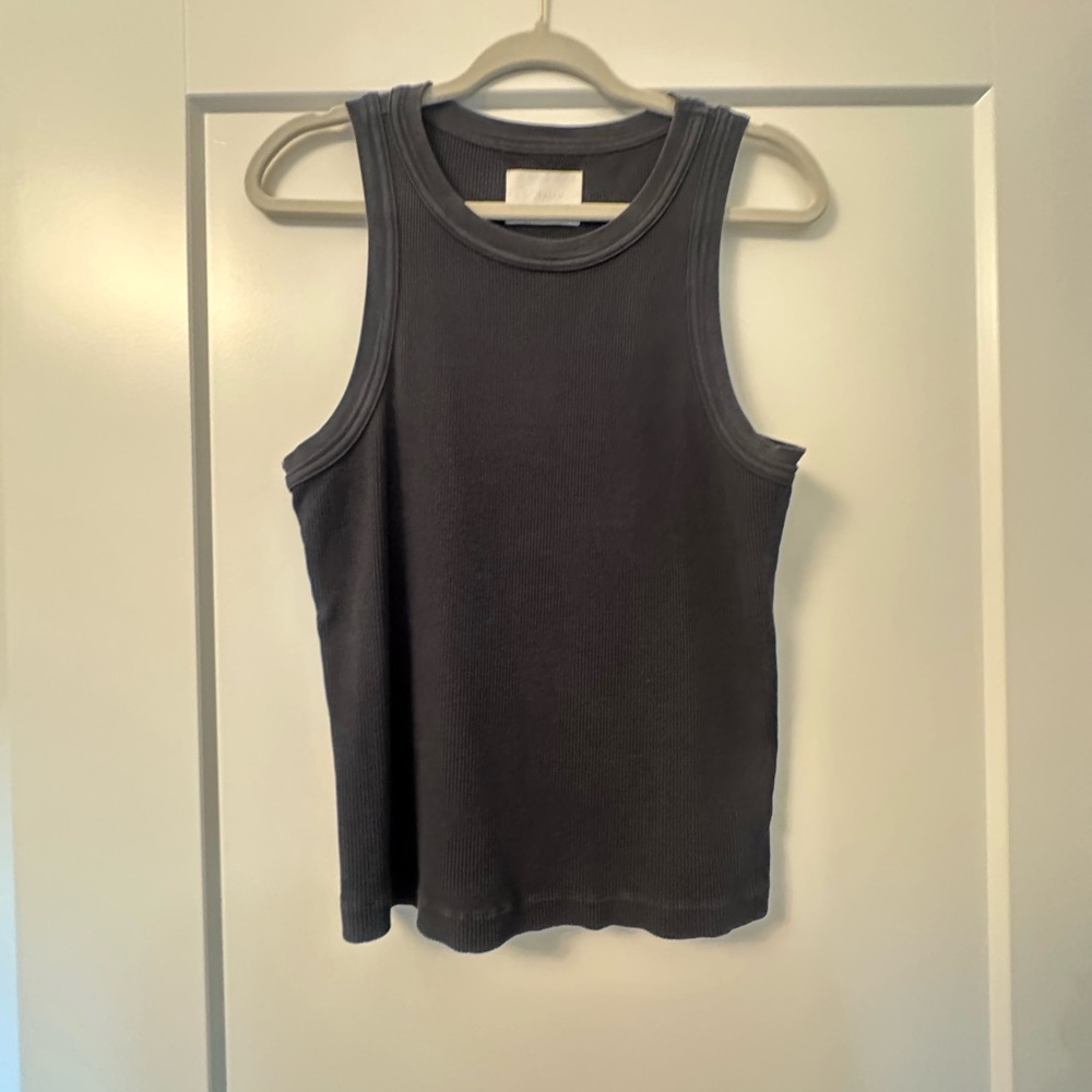 Citizens Of Humanity Isabel Rib Tank Charcoal - Picture 5 of 8